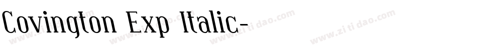 Covington Exp Italic字体转换